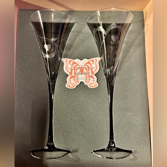 Waterford Other - MARQUIS by WATERFORD Yours Truly Collection Flutes and pink storage box.